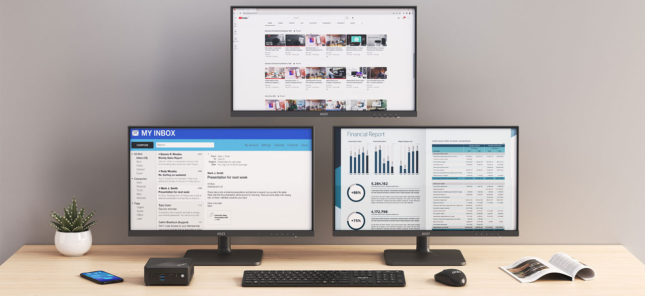 mini pc ,multiple displays