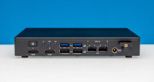 asus fanless mini pc with 2 hdmi and 2 lan ports